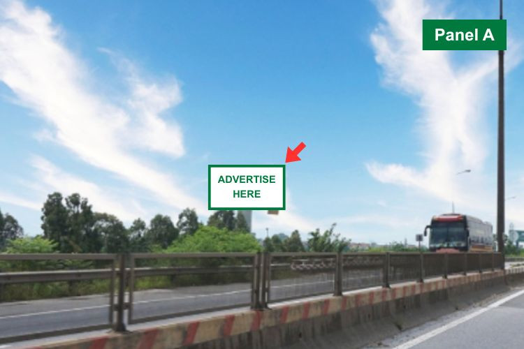 2 Sided Horizontal Unipole Billboard at H2/7+20 23A Thang Long, Ba Dinh Ward, Ha Noi City ( On the right side of the Thang Long-Noi Bai Expressway, heading from the city center to Noi Bai Airport)