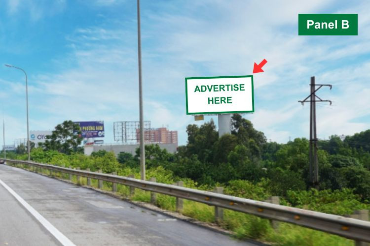 Panel B - Horizontal Unipole Billboard at H2/7+20 23A Thang Long, Ba Dinh Ward, Ha Noi City ( On the right side of the Thang Long-Noi Bai Expressway, heading from the city center to Noi Bai Airport)