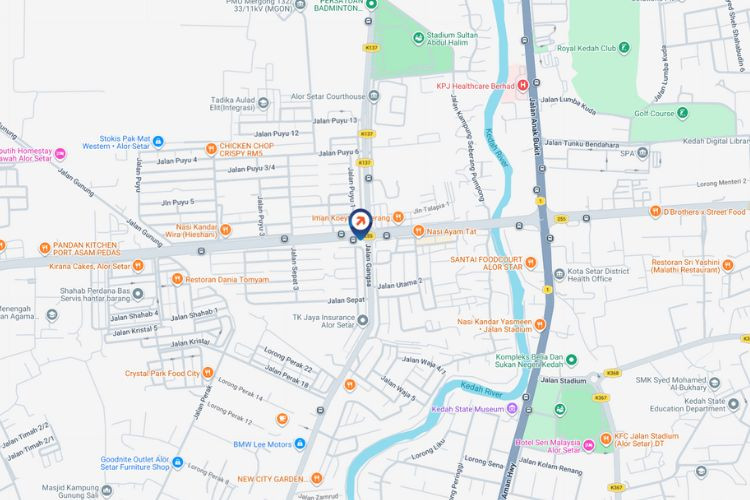 Map - Vertical Digital Screen Billboard at Jalan Gangsa / Sultanah Bahiyah Highway, Alor Setar, Kedah