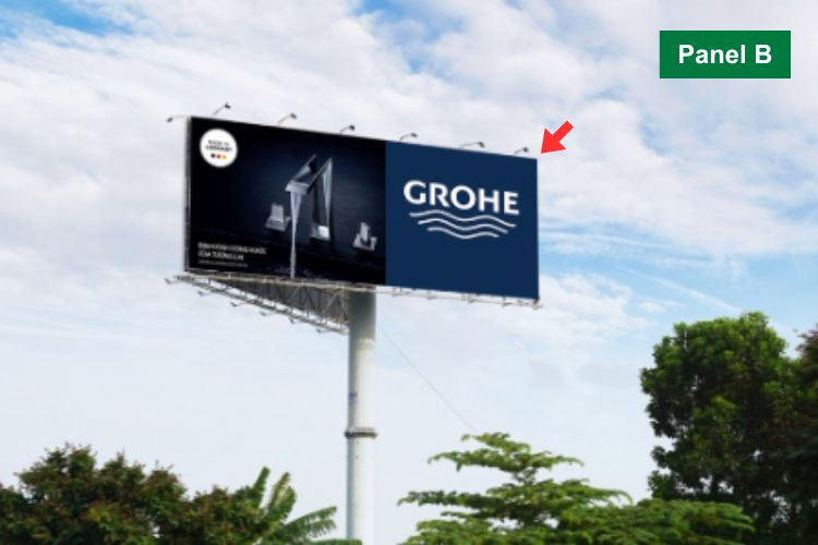 Panel B - Horizontal Unipole Billboard at Noi Bai International Airport, Ba Dinh Ward, Ha Noi City (Opposite Noi Bai Airport, Nhat Tan - Noi Bai street)