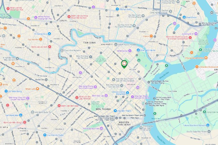 Map - Horizontal E-tower Panel Billboard at 15M Nguyen Thi Minh Khai, Sai Gon Ward, Ho Chi Minh City