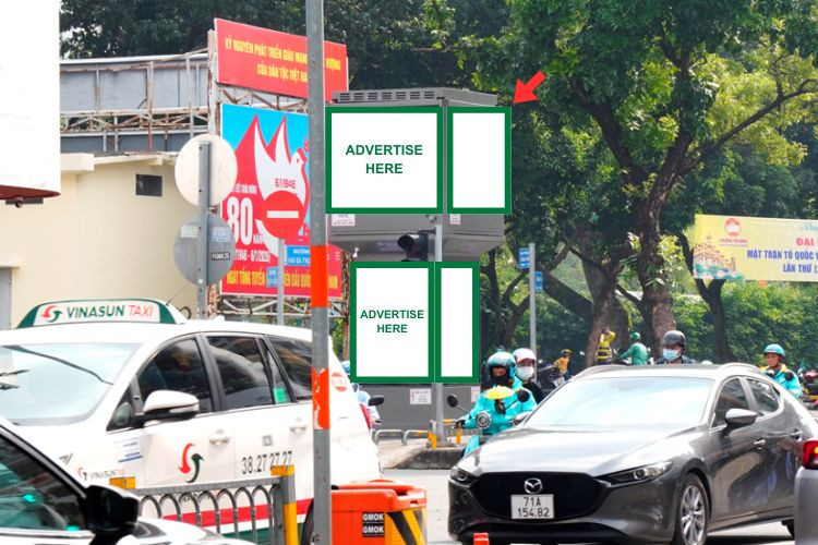 8 Sided Horizontal E-tower Panel Billboard at Vo Thi Sau - Hai Ba Trung intersection, Tan Dinh Ward, Ho Chi Minh City