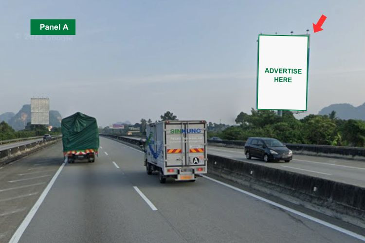 2 Sided Vertical Unipole Billboard at NSE KM279.1, Ipoh, Perak (near Plaza Tol Ipoh Selatan)