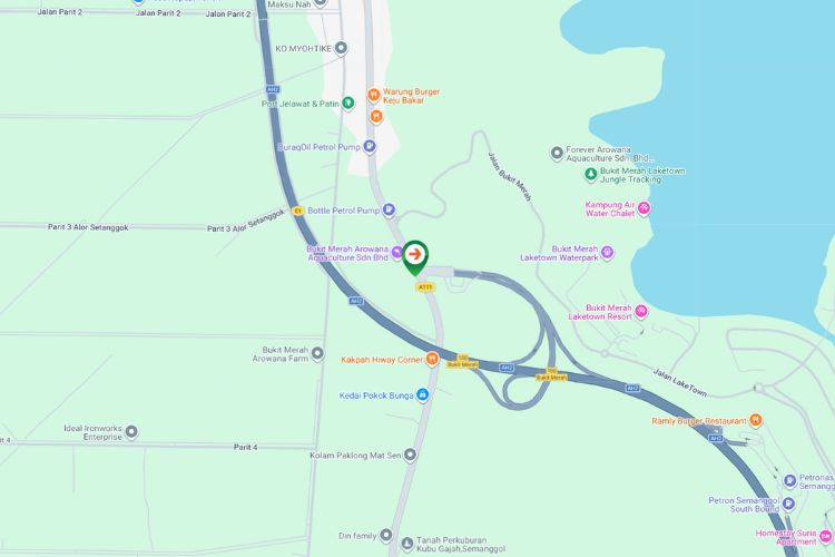 Map - Free Standing Billboard at Toll Plaza Bukit Merah, Gunung Semanggol, Perak