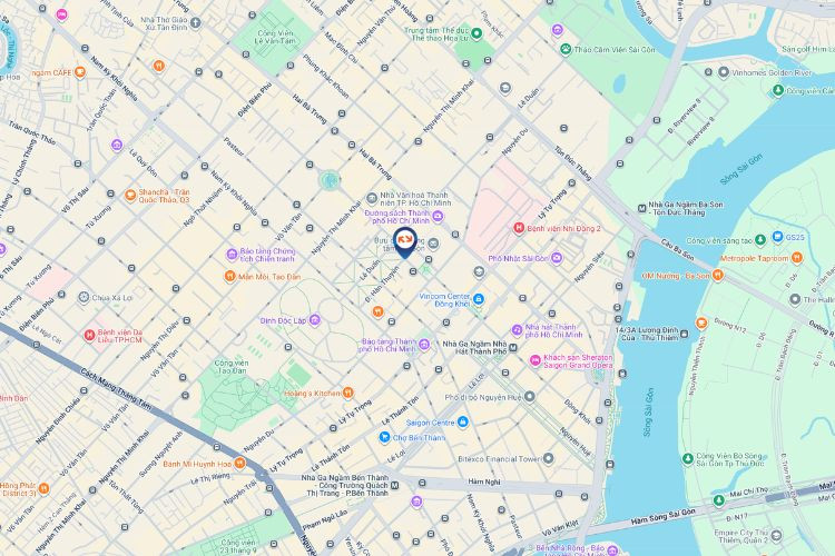 Map - Vertical LED Screen Billboard at Han Thuyen and Cong Xa Paris intersection, Sai Gon Ward, Ho Chi Minh City