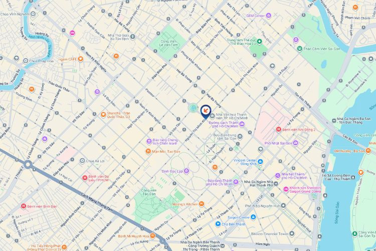 Map - Vertical LED Screen Billboard at Pham Ngoc Thach - Nguyen Thi Minh Khai Intersection, Sai Gon Ward, Ho Chi Minh City