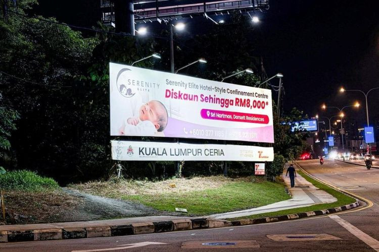 1 Panel Free Standing Billboard at Jalan Maarof, Kuala Lumpur