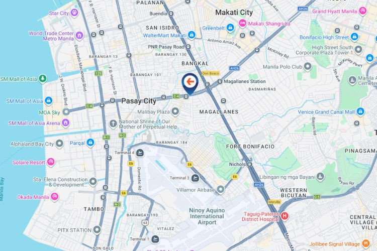 Map - Vertical Digital Screen Billboard at EDSA Malibay, Pasay, Metro Manila (Beside Caltex Station)