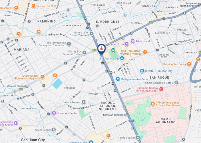 Map - Horizontal Digital Screen Billboard at EDSA Araneta Center, Cubao North Bound, Quezon City, Metro Manila (Near Araneta Center and MRT Cubao Station)