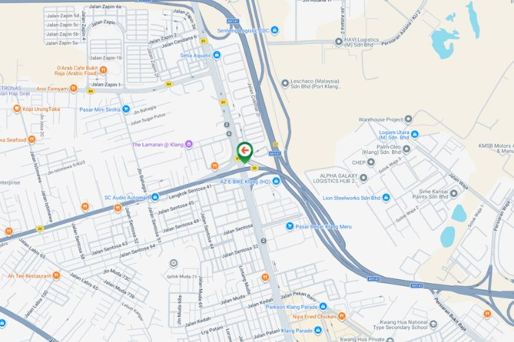 Map - Free Standing Billboard at Jalan Meru, Klang, Selangor (towards Shapadu Highway)