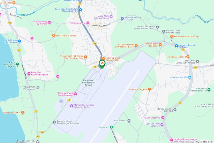 Map - Vertical Minipole Billboard at Jalan Lapangan Terbang, Langkawi, Kedah (at LIA roundabout)