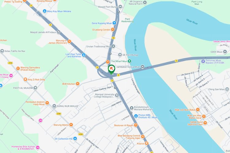 Map - Free Standing Billboard at Jalan Tangkak-Muar, Muar, Johor