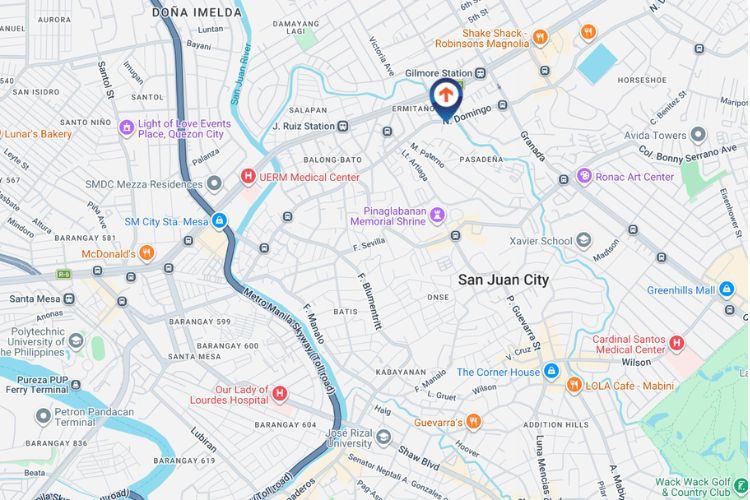 Map - Horizontal Digital Screen Billboard at N. Domingo St., San Juan, Metro Manila (On the Facade of LHK Square Building)