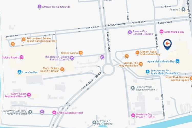 Map - Horizontal Digital Screen Billboard at Pres. Diosdado Macapagal Blvd. cor. Asean Ave., Paranaque, Metro Manila (Within Ayala Malls Manila Bay Central Garden)