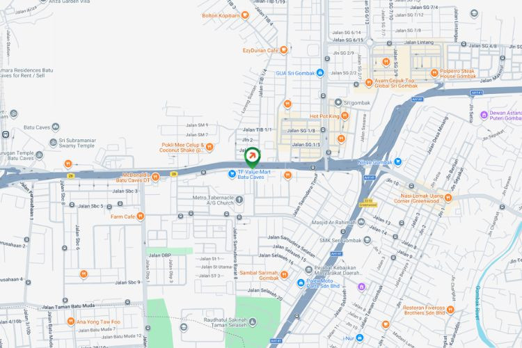 Map - Free Standing Billboard at Jalan Taman Samudera / Jalan Batu Caves, Batu Caves, Selangor (Near Giant Batu Caves)