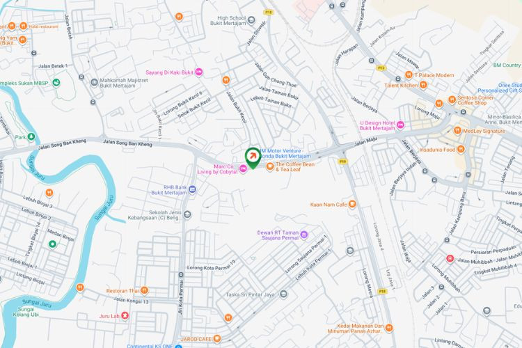 Map - Vertical Minipole Billboard at Jalan Song Ban Kheng, Bukit Mertajam, Penang