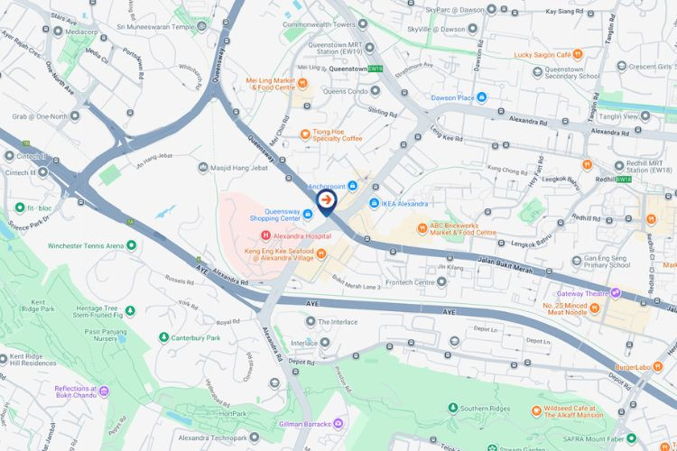 Map - Horizontal Digital Screen Billboard at Alexandra Rd, Queenstown, Central Region (attached to Queensway Shopping Centre)