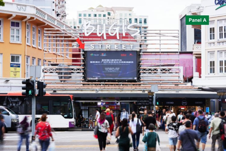 Horizontal Digital Screen Billboard at Victoria St / Queen St, Central Region (attached to Bugis Street)
