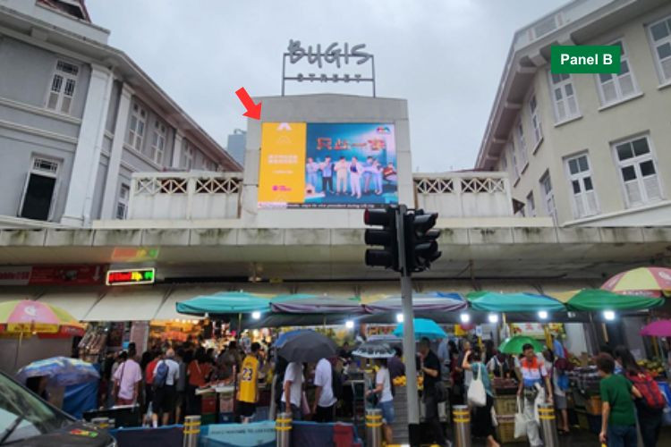 Horizontal Digital Screen Billboard at Victoria St / Queen St, Central Region (attached to Bugis Street)