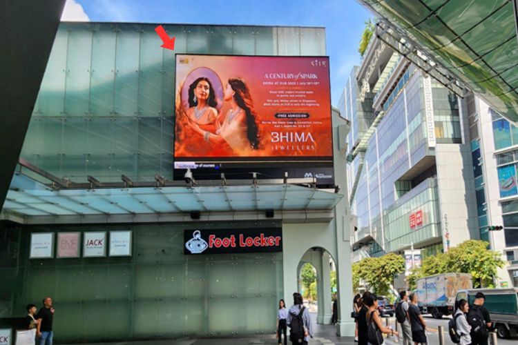Horizontal Digital Screen Billboard at Orchard Rd, Orchard, Central Region (attached to Orchard Gateway)