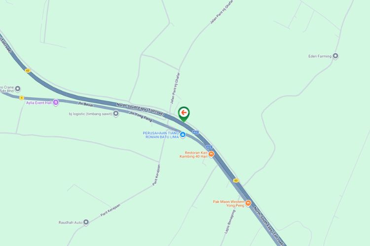 Map -  Free Standing Billboard at NSE KM088.4, Ayer Hitam, Johor (from Johor Bahru to Kuala Lumpur)