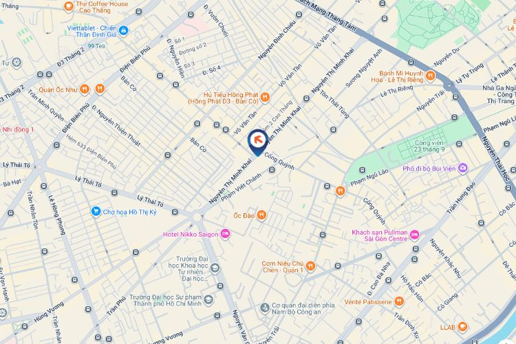 Map - Horizontal Digital Screen Billboard at 197 Nguyen Thi Minh Khai, District 1, Ho Chi Minh City