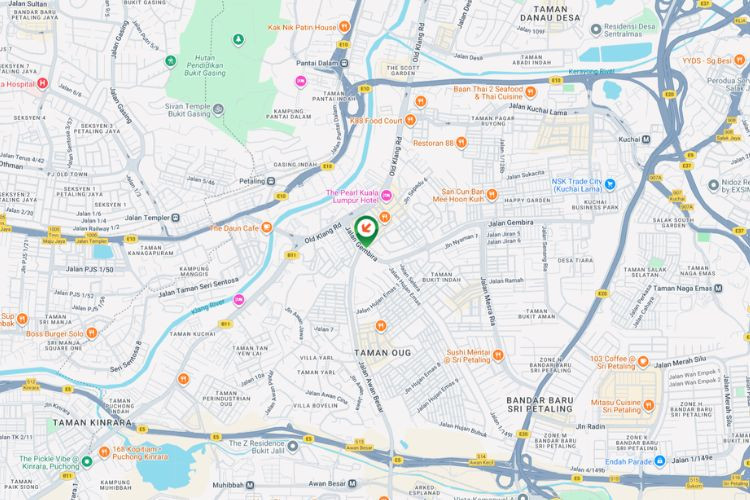 Map - Free Standing Billboard at Jalan Gembira / Jalan Awan Besar, Kuala Lumpur (near Pearl Point Mall)