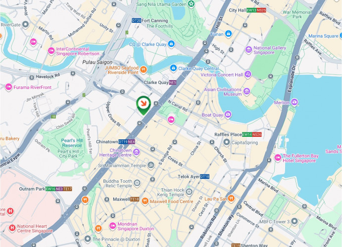 Map - Vertical Frontlit Billboard at Eu Tong Sen St / Havelock Square, Chinatown, Central Region (attached to Furama City Centre [B])