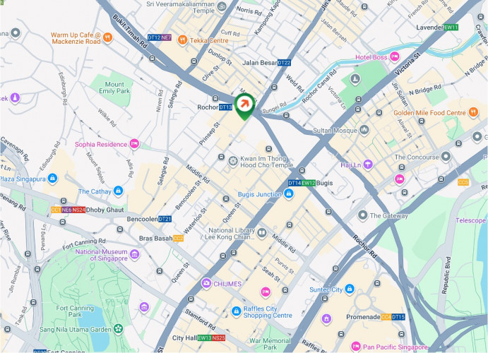 Map - Vertical Backlit Billboard at Bencoolen St, Rochor, Central Region (attached to Sim Lim Square)