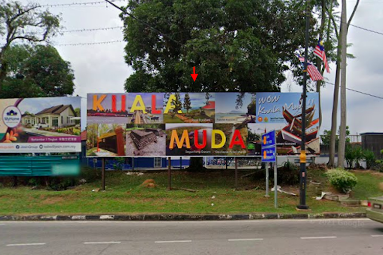 1 Sided Free Standing Billboard at Intersection of Jalan Sungai Layar / Jalan Ibrahim, Kedah