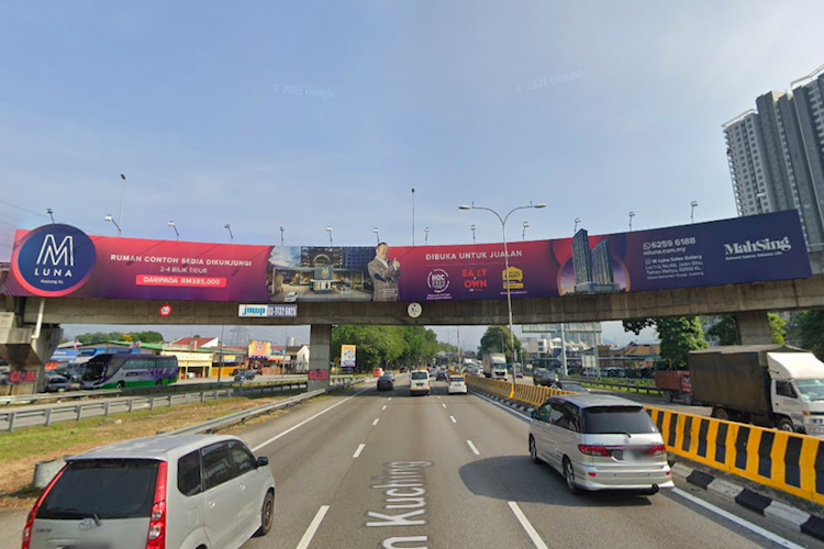 1 Sided Overhead Bridge Billboard at Jalan Kuching, DUKE KM0.5 A, Kuala Lumpur