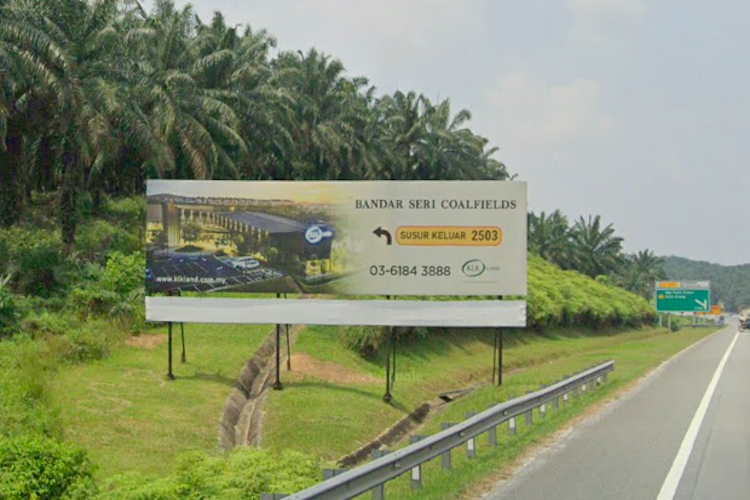 1 Sided Free Standing Billboard at LATAR KM16.1 from Rawang to Kuala Selangor, Selangor