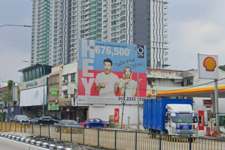 1 Sided Wall-Banner Billboard at Jalan Sungai Besi, Kuala Lumpur