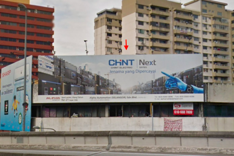 1 Sided Wall-Banner Billboard at Jalan Maharajalela B (view on Jalan Dewan Bahasa), Kuala Lumpur