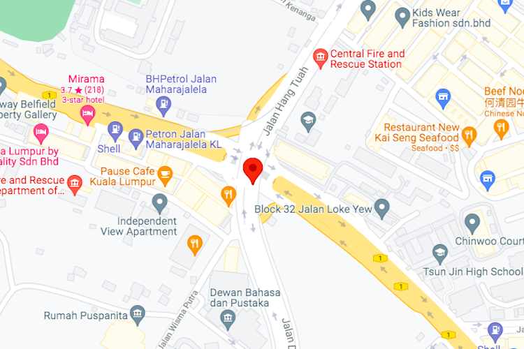 Jalan Maharajalela B (view on Jalan Dewan Bahasa), Kuala Lumpur