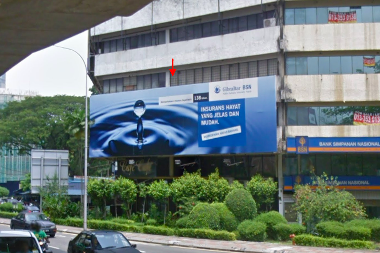 1 Sided Wall-Banner Billboard at Jalan Maharajalela C (view on Jalan Maharajalela), Kuala Lumpur