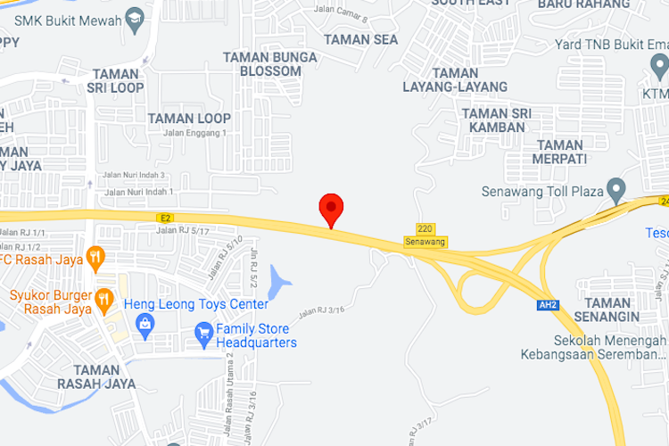 KM257.1 from Port Dickson to Senawang, Negeri Sembilan