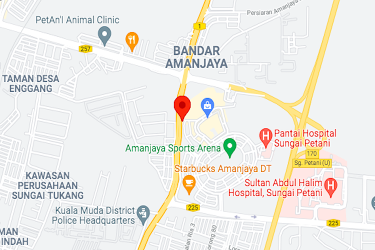 Jalan Badlishah, Sungai Petani, Kedah (beside Amanjaya Mall)