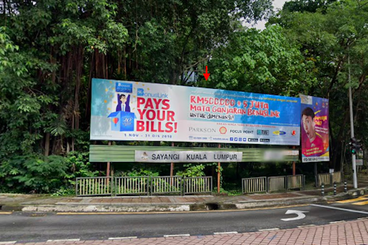 1 Sided Minipole Billboard at Jalan Pantai Baharu, Kuala Lumpur