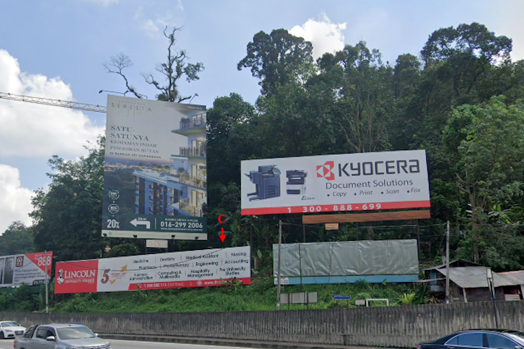 1 Sided Free Standing Billboard at LDP, Petaling Jaya (C), Selangor