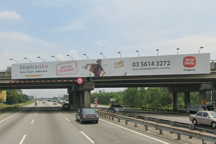 1 Sided Overhead Bridge Billboard at KM18.4 Elite Highway, Selangor