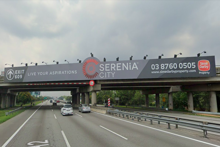 1 Sided Overhead Bridge Billboard at KM18.4 Elite Highway, Jenjarom, Selangor