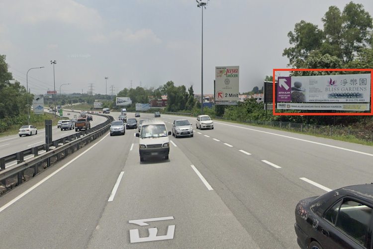 1 Sided Free Standing Billboard at NKVE - KM3.8 South Bound (Off-Side) from Subang / Shah Alam to Klang, Selangor