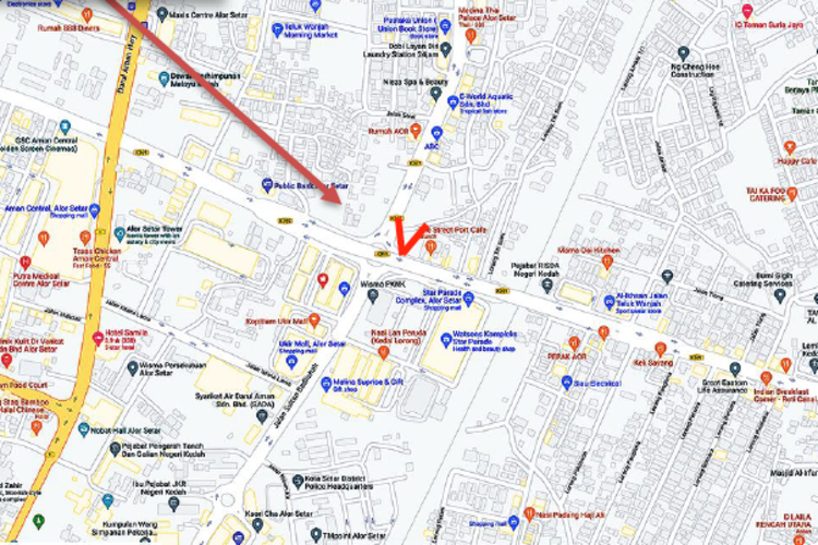 Bulatan Telok Wanjah, Alor Setar, Kedah (interchange with Jalan Teluk Wanjah/Jalan Stadium)