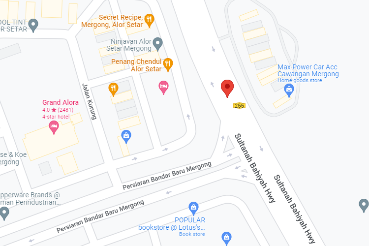 Jalan Sultan Bahiyah and Jalan Taman Perusahaan at traffic light infront of Tesco Mergong building, Kedah