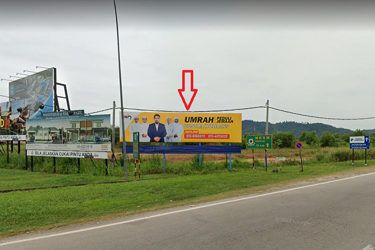 1 Sided Free Standing Billboard at Junction from Bandar Sungai Petani to Plus Highway / Butterworth-Sungai Petani, Kedah