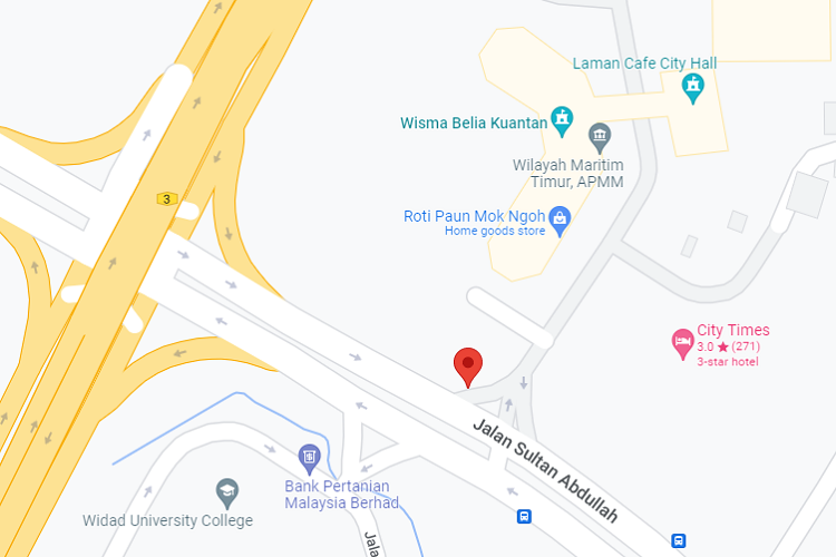 Jalan Sultan Abdullah, at Intersection of road towards Wisma Belia, Pahang