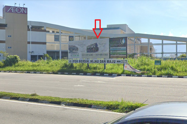 1 Sided Free Standing Billboard at Jalan Kuala Kangsar-Cemor, near Aeon and Econsave Klebang heading towards Pusat Bandar and KFC Tasik, Perak