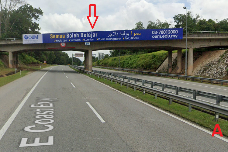 2 Sided Overhead Bridge Billboard at ECE Highway KM99.9, Lanchang, Pahang