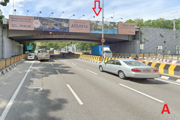 2 Sided Overhead Bridge Billboard at Jalan Kuching to Bulatan Duta, Kuala Lumpur